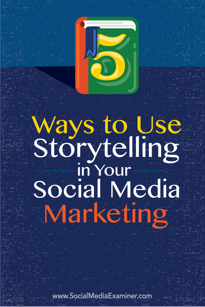 как да използвате разказването на истории във вашия маркетинг в социалните медии