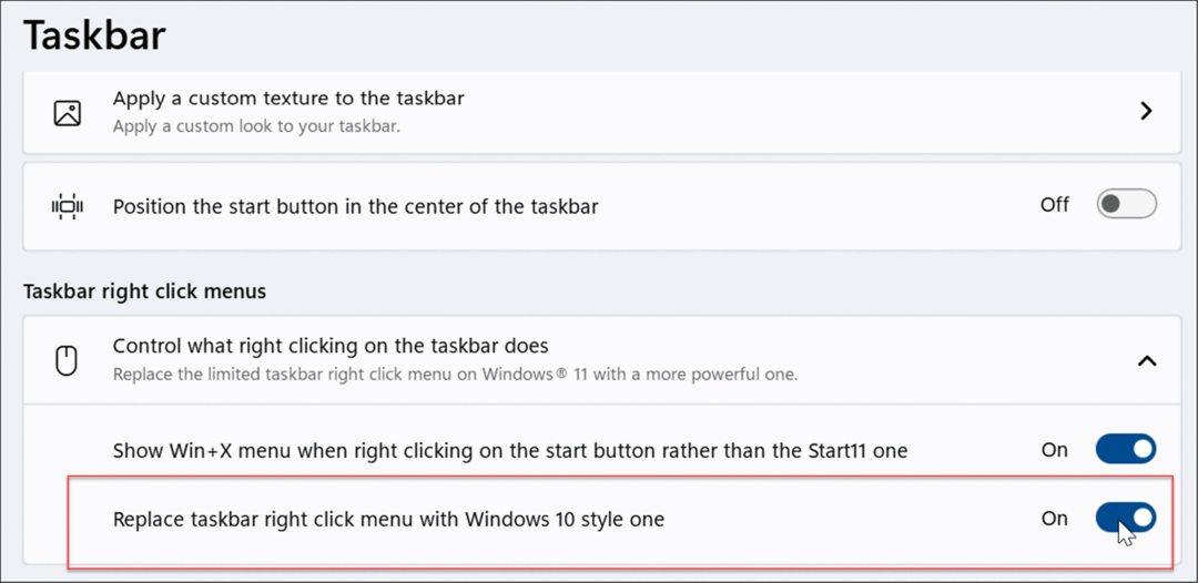 щракнете с десния бутон на лентата на задачите, подобрете менюто " Старт" на Windows 11 и лентата на задачите с start11