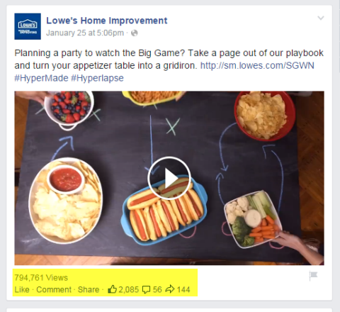 ниска видео публикация за подобряване на дома във Facebook