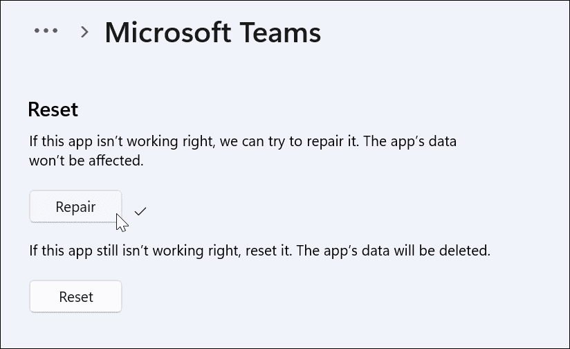Коригирайте белия екран на Microsoft Teams