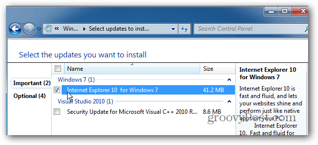 Как да върнете обратно към Internet Explorer 9 от Internet Explorer 10 Визуализация за Windows 7