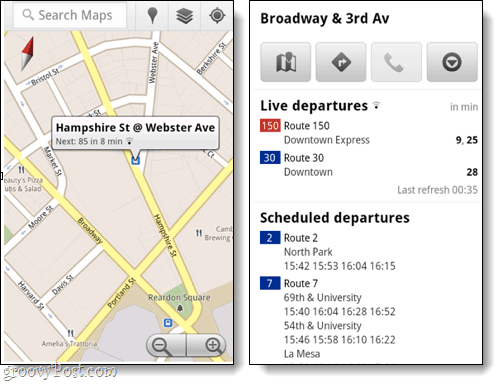 мобилен транзит за Google карти