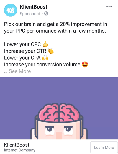 Рекламни техники във Facebook, които дават резултати, пример от KlientBoost, предлагащ клиентски резултати