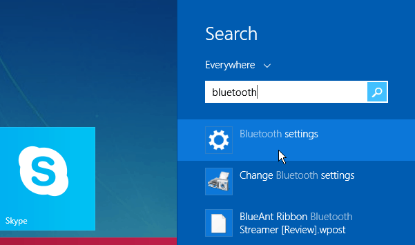 Bluetooth Търсене на Windows