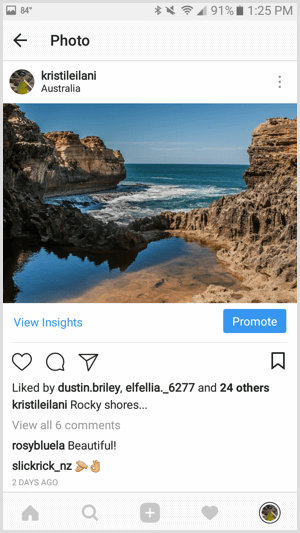 Рекламите в Instagram създават промоция с приложение