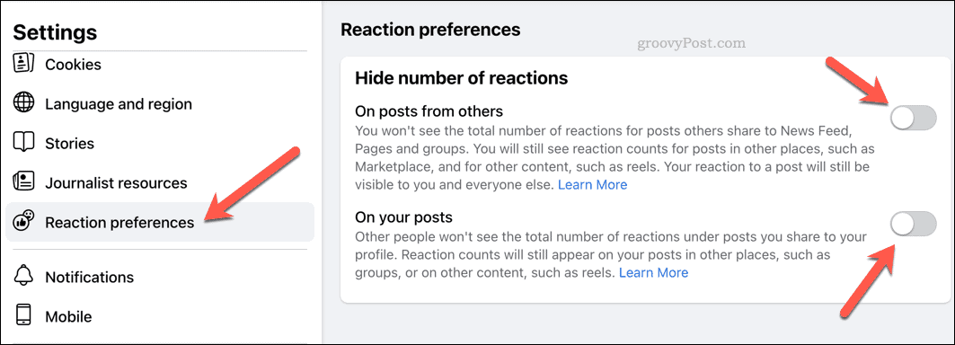 Променете предпочитанията за реакция във Facebook