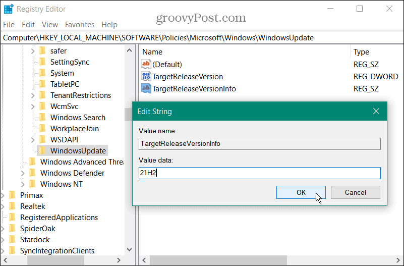 блокира надстройката на Windows 11