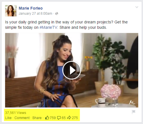 Мари Форлео видео публикация във Facebook