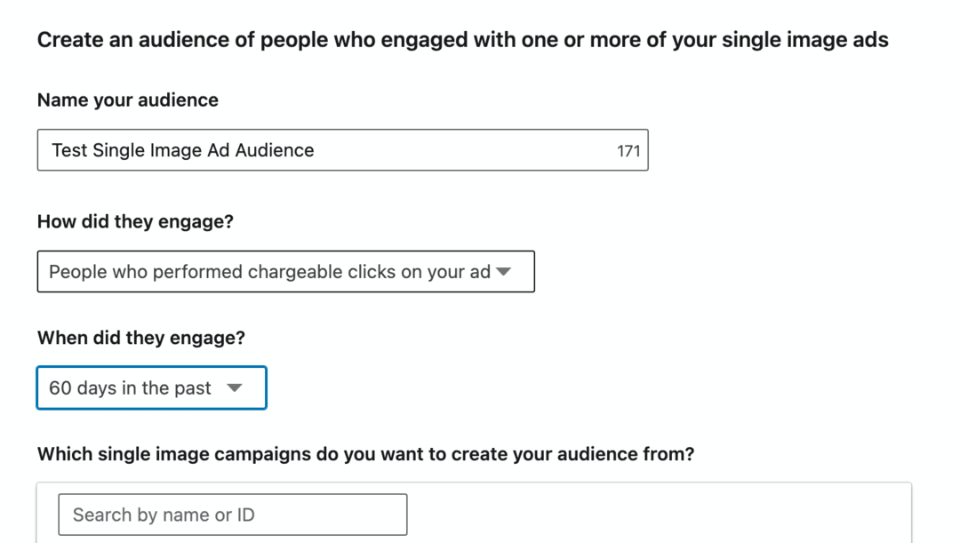 Настройка на аудитория за пренасочване на LinkedIn