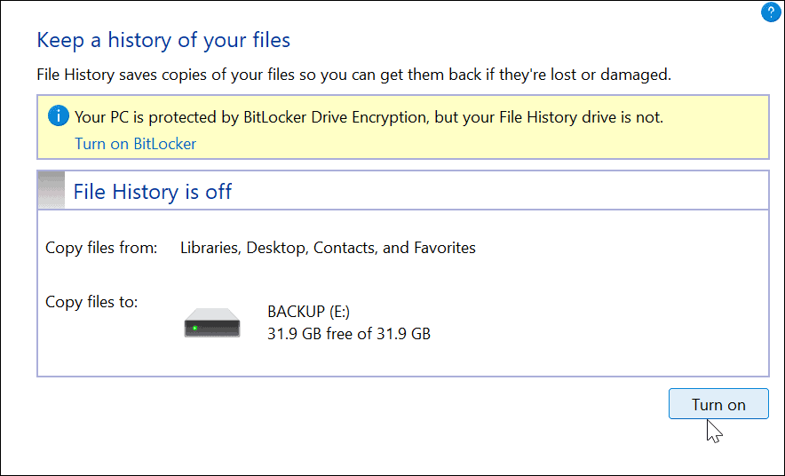 Използвайте хронологията на файловете в Windows 11