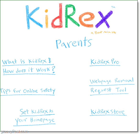 меню за родители kidrex
