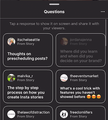 Въпроси и отговори в Instagram Stories