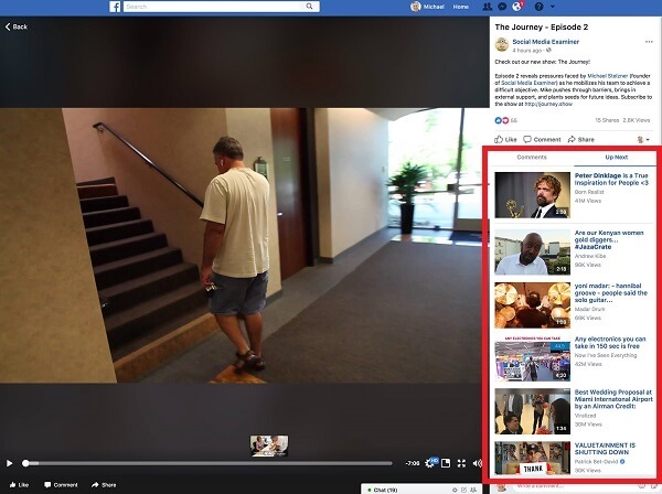 Facebook изглежда дава на видеоклиповете на работния плот по-приятно усещане за гледане с отделни раздели за 