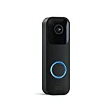 Представяме ви Blink Video Doorbell | Двупосочни аудио, HD видео, сигнали за движение и звънене на приложения и активирана Alexa-кабелна или безжична (черна)