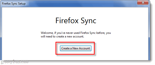 създайте нов акаунт за синхронизиране на Firefox