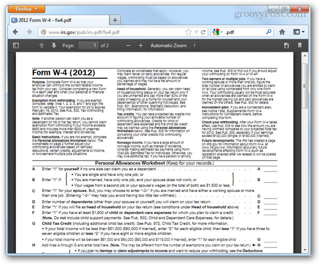 Активирайте вградения PDF Viewer в Firefox 15