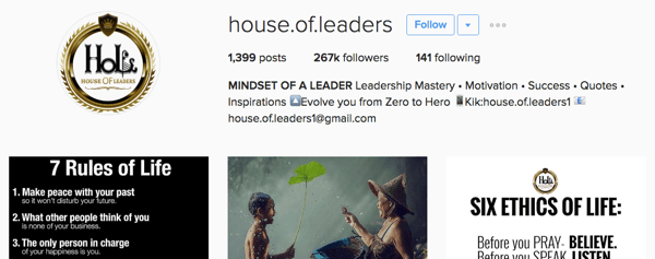 къща на лидерите instagram био