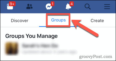 Приложението Facebook управлява групи