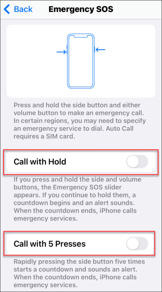 предотвратяване на случайни повиквания 911 на iPhone