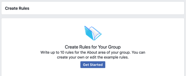 Как да подобрите общността си във Facebook, опция за Facebook, за да започнете да създавате правила за вашата група