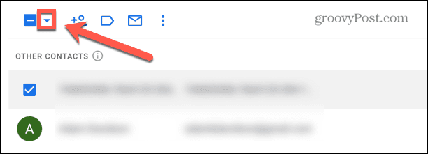 gmail стрелка в квадратчето за отметка