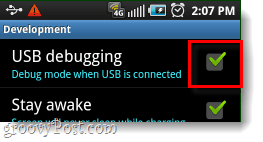 режим за отстраняване на грешки за android usb