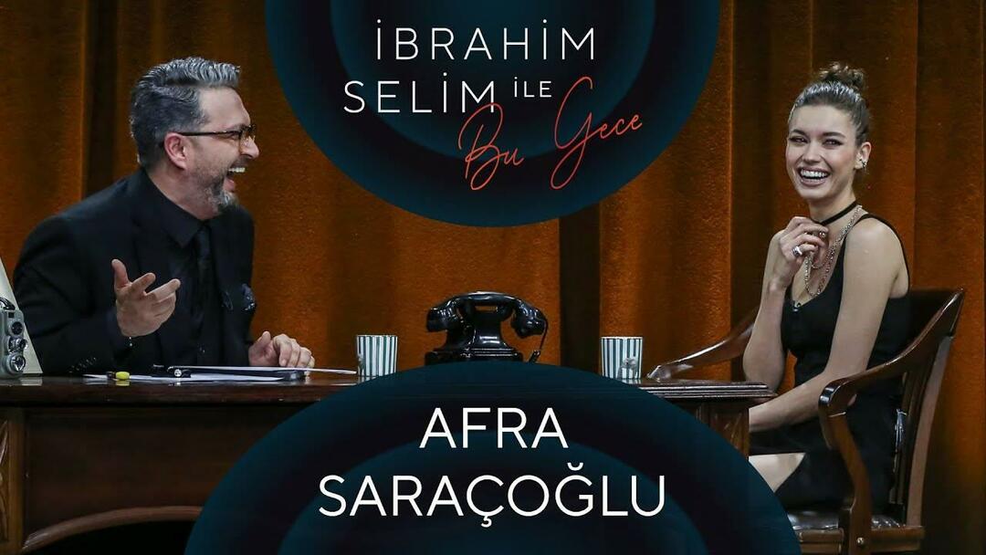 Тази вечер програма с Afra Saraçoğlu İbrahim Selim