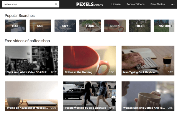Pexels Videos улеснява търсенето на ключови думи за видео кадри.