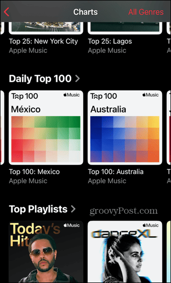 музикални класации на Apple топ 100 популярни