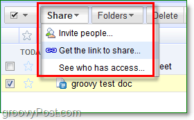 Менюто за споделяне и покана на документи в google ви позволява няколко опции за споделяне