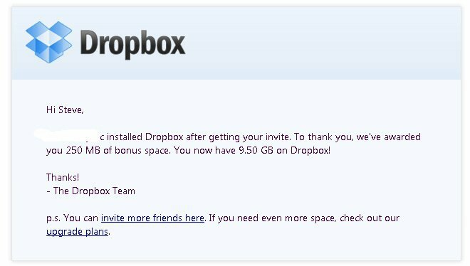 Актуализация: Как да получите „10 Gigs“ от Dropbox Storage безплатно