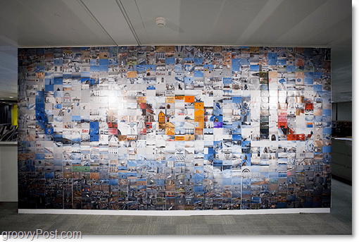 Голямо лого на фото мозайка на Googles