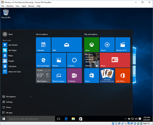 14 Windows 10 в VirtualBox