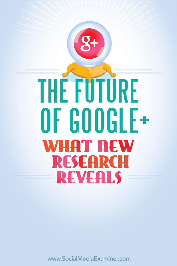проучване на бъдещето на google plus
