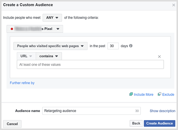 Персонализираната аудитория на Facebook може да пренасочи хората, които са посетили вашата страница за продажби или продукти.