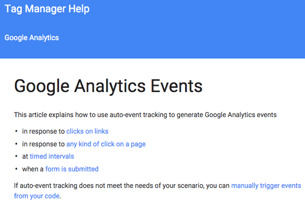 събития на мениджъра на Google