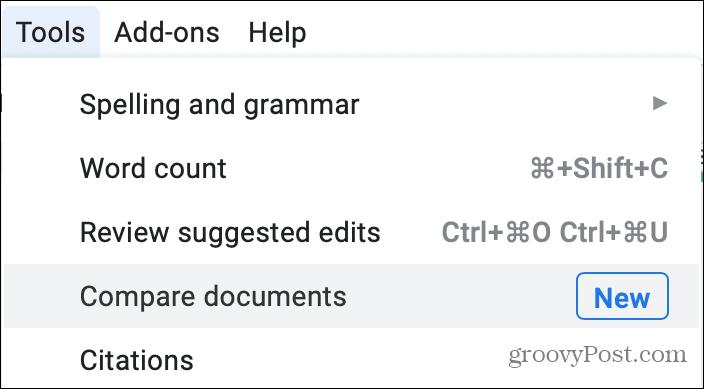 Инструменти Сравнете документите в Google Docs