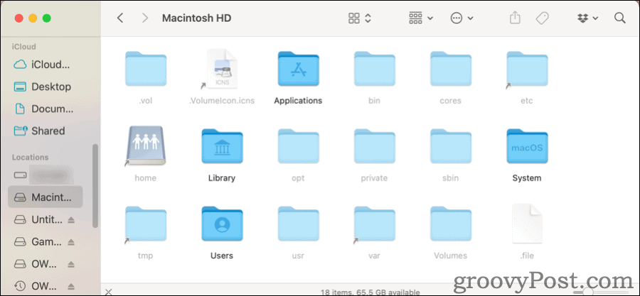 Показване на скритите файлове на Mac в Finder