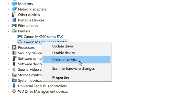 деинсталирайте коригиращо устройство за принтер не е налично в Windows 11