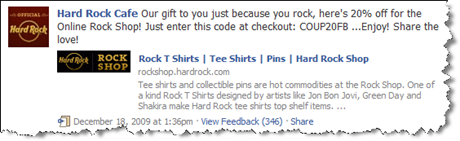 Hard Rock Cafe във Facebook
