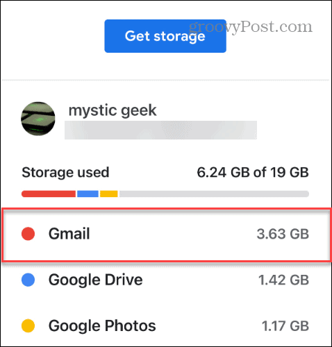 gmail използвано пространство google диск
