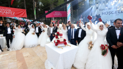 Фатма Шахин избра сватбата на 50 двойки в Газиантеп!