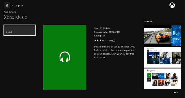 Приложение за музика Xbox