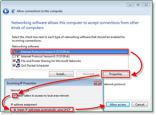 Настройка на VPN - PPTP хост на вашия домашен компютър с Windows 7 [Как да]