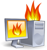 компютър в огън