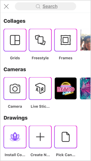 Създайте колаж, направете рисунка, изберете фон, потърсете безплатни изображения или направете снимка с PicsArt.