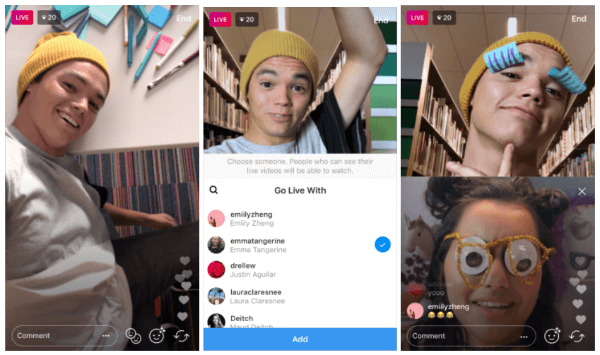 Instagram вече позволява на телевизионните оператори да канят зрителите да се присъединят към техните видео потоци на живо в приложението.
