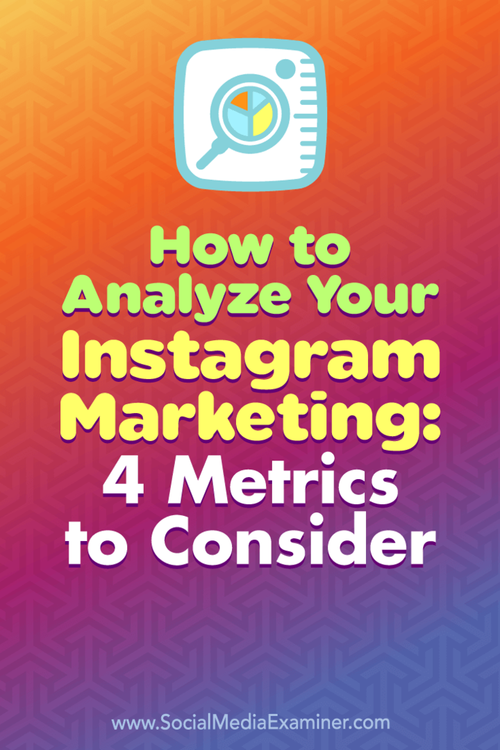 Как да анализирате маркетинга си в Instagram: 4 показателя за разглеждане от Александра Ламаченка в Social Media Examiner.