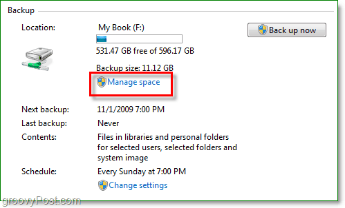 Windows 7 Backup - управлявайте дисковото си резервно пространство