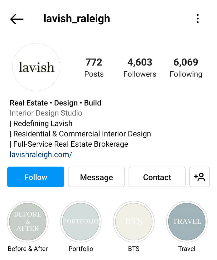 instagram-bio-lavish_raleigh-пример. 